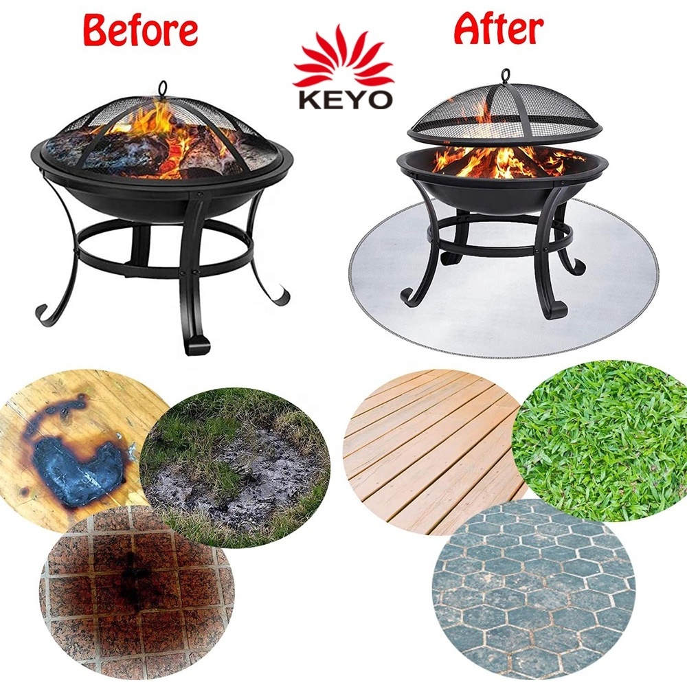 Ember Mat Upgraded Version High Temp Heat Shield 36 Inch Deck Protector Fire Pit Mats For Outdoor