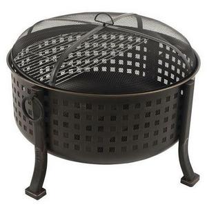 KEYO Steel Stamped Large Round Bowl Outdoor Cooking Wood Burning Fire Pit