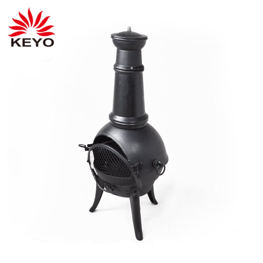 Patio Used Charcoal Cast Iron Wood Burning antique outdoor chimney Heater Fire Chimenea