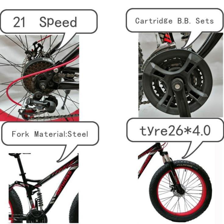 Popular bike bulk wholesale bicycle/ big tire 26*4.0 alloy rim  fat strong  bicycle mountain bikes