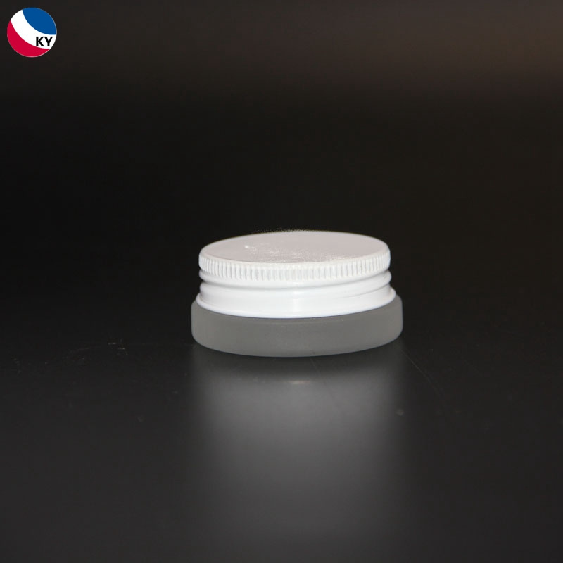 Glass Cream Jar Flat 5G 5Gm 5Ml 5Grams Concentrates Glass Jars With Aluminium Cap