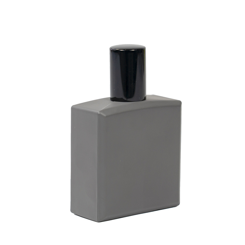 Wholesale Frosted Black Square Atomizer 30ml 50ml 100ml Fragrance Spray Parfum Bottle Black Refillable Perfume Glass Bottle