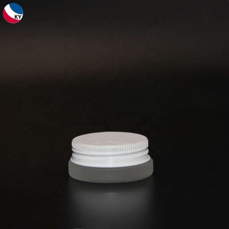 Glass Cream Jar Flat 5G 5Gm 5Ml 5Grams Concentrates Glass Jars With Aluminium Cap