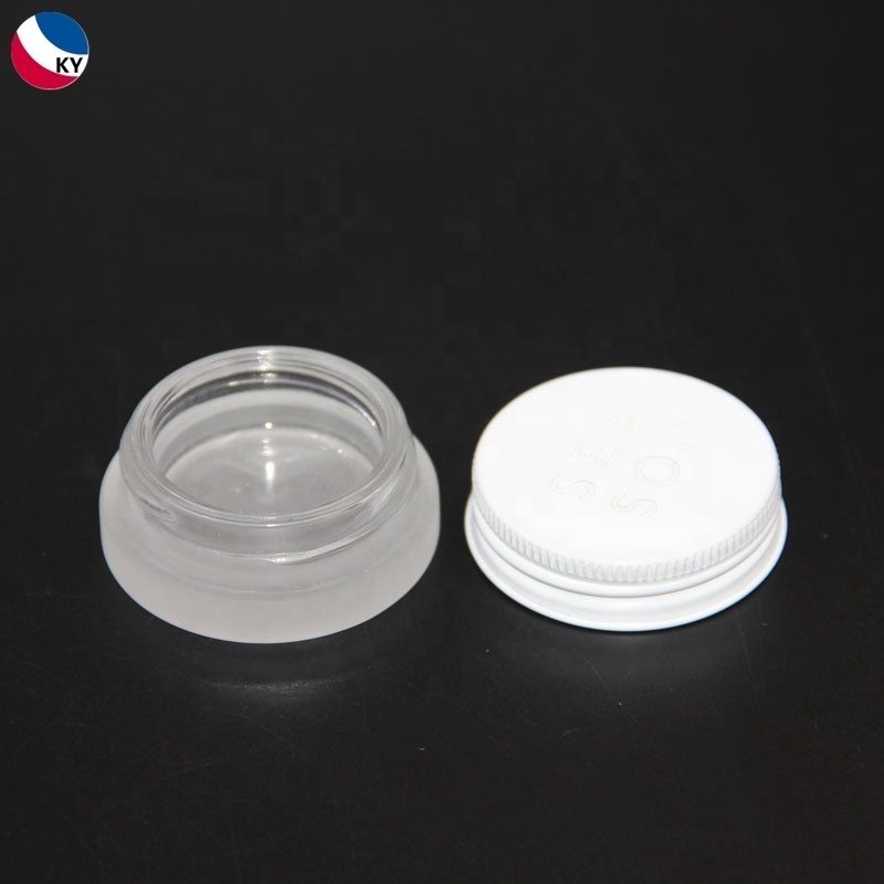 Glass Cream Jar Flat 5G 5Gm 5Ml 5Grams Concentrates Glass Jars With Aluminium Cap