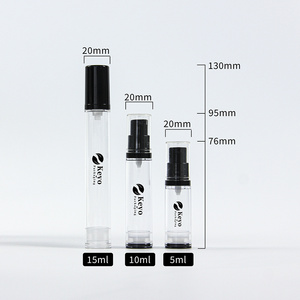 Hot Sale 5ml 10ml 15ml Transparent Empty Airless Pump Bottle Skincare Packaging Plastic Spray Bottles