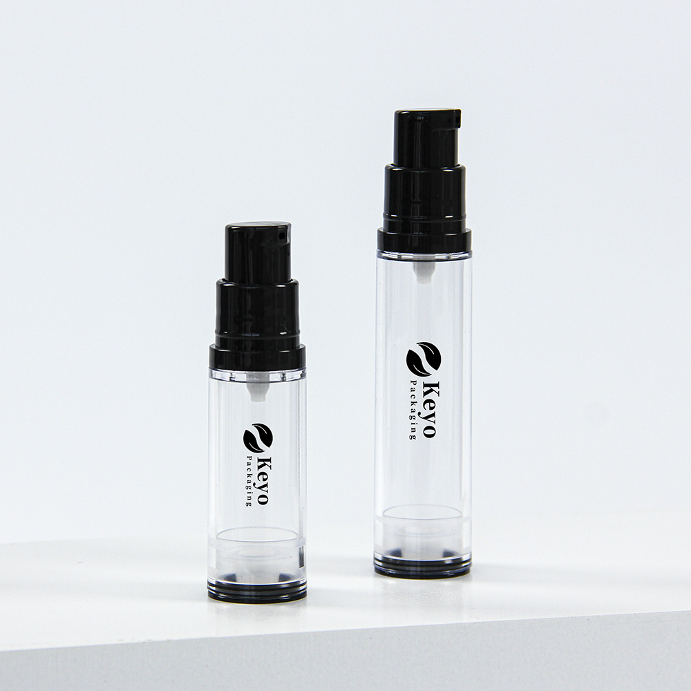 Hot Sale 5ml 10ml 15ml Transparent Empty Airless Pump Bottle Skincare Packaging Plastic Spray Bottles