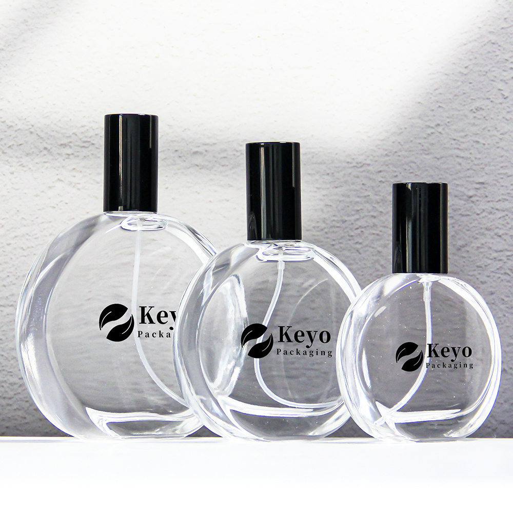 High Quality Custom Luxury Round Fine Mist Spray 30ml 50ml 100ml Glass Perfume Bottle Container