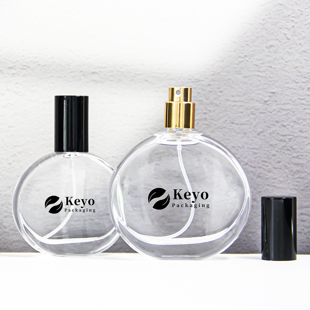 High Quality Custom Luxury Round Fine Mist Spray 30ml 50ml 100ml Glass Perfume Bottle Container