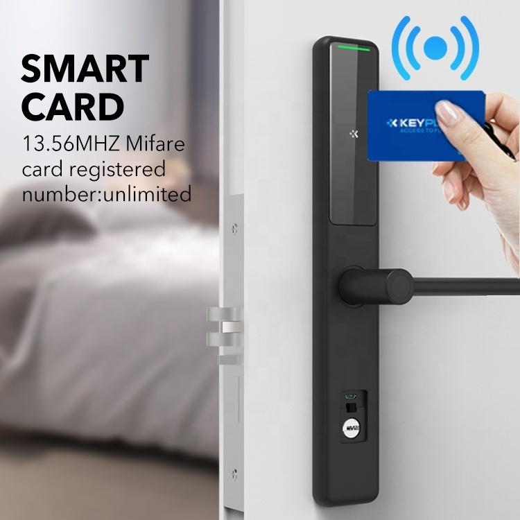 Factory Direct Supplier smart rfid hotel lock system, rf card electronic door handle lock, smart hotel door lock system