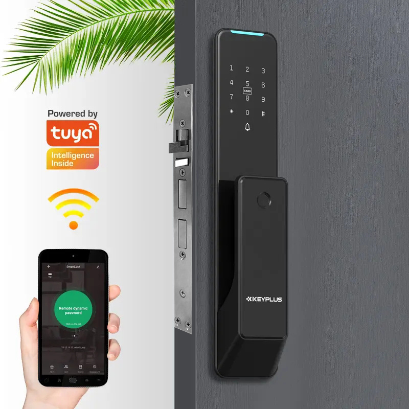 Keyplus Security Digital Home Waterproof TT lock APP Smart Fingerprint Password Key Door Lock