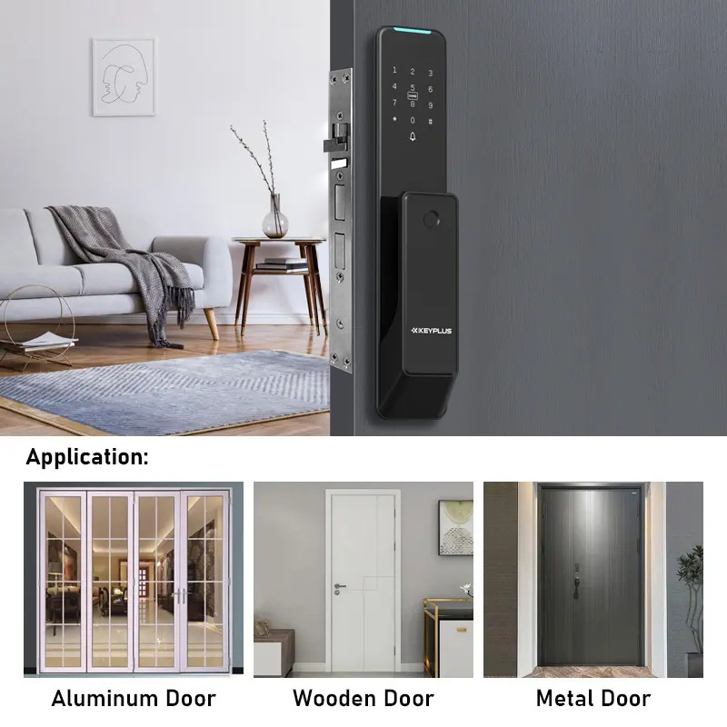 Keyplus Security Digital Home Waterproof TT lock APP Smart Fingerprint Password Key Door Lock