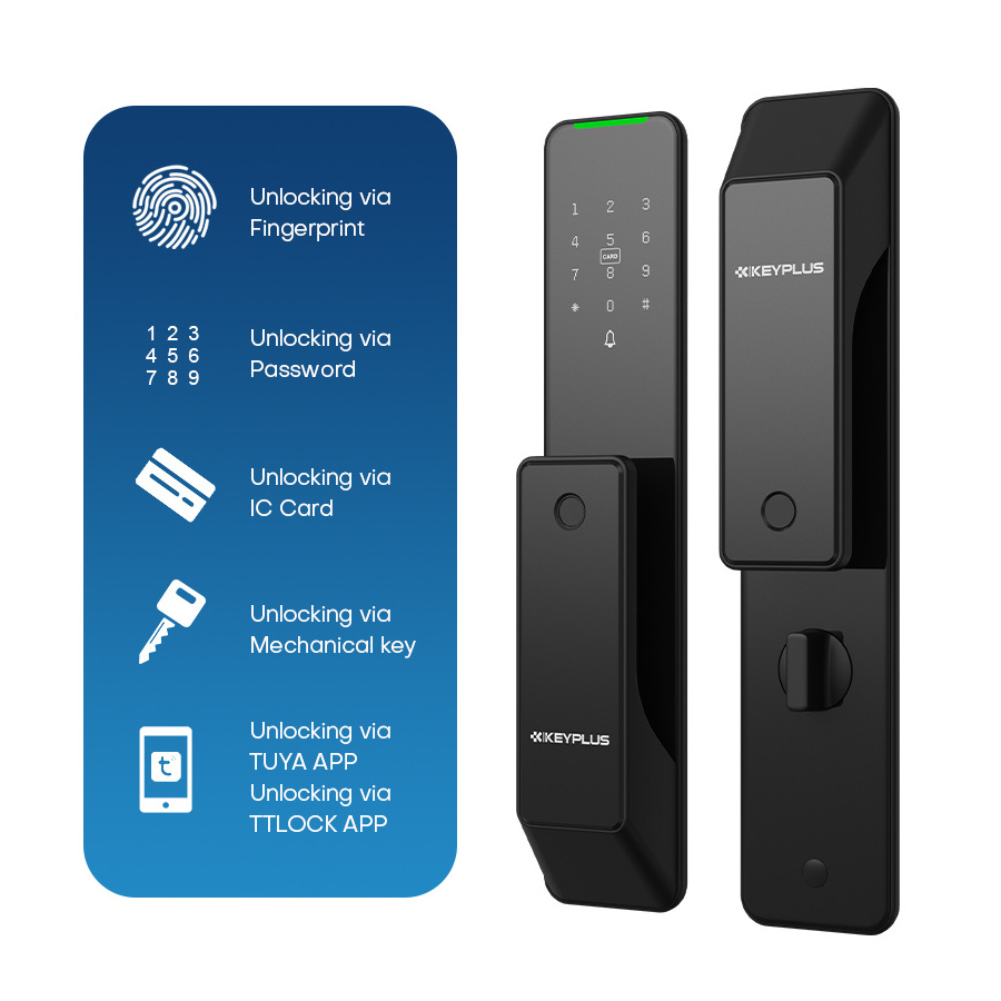 Ultra-thin Internal Battery Streamline Design Fingerprint Lock Smart Door Lock