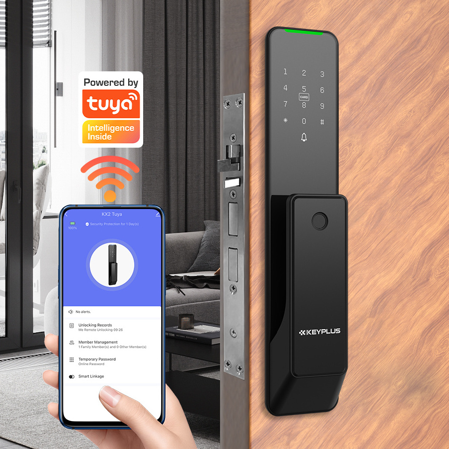 Ultra-thin Internal Battery Streamline Design Fingerprint Lock Smart Door Lock