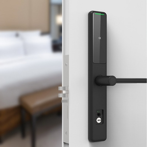 Slim Body Modern Design Hotel Lock Five-bolt High Security Card Key Unlock Safe Lock Smart Handle Lock