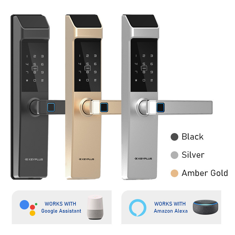 Smart Intelligent WiFi Electronic Door Locks Keypad Fingerprint Office Residential Handle Locks