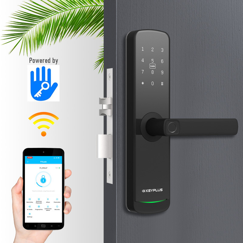 New Smart Lock Fast-reading Card Anti-peep Password App One Time Password Remote Unlock Fingerprint Electronic Lock