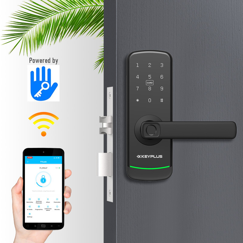 Smart Lock High Quality Biometric Electronic Entrance Wifi Ble Tt Lock Fingerprint Digital Door Lock