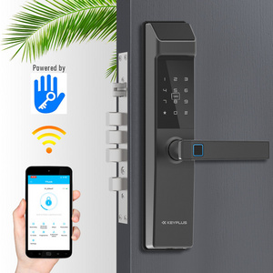 Smart Intelligent WiFi Electronic Door Locks Keypad Fingerprint Office Residential Handle Locks