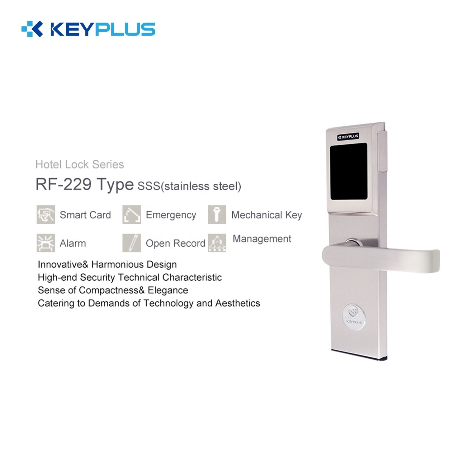 Keyplus New Design Top Quality Oem/Odm Front Door Lock Smart Hotel Lock Supplier In China