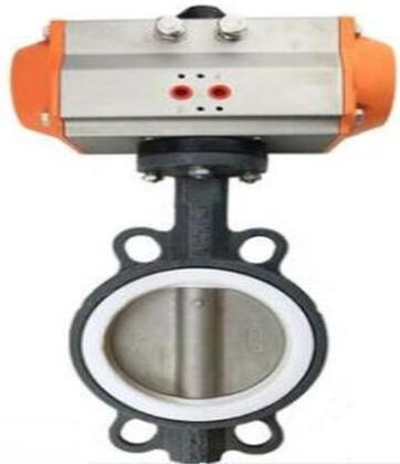 wafer pneumatic Butterfly Valve with pneumatic actuator