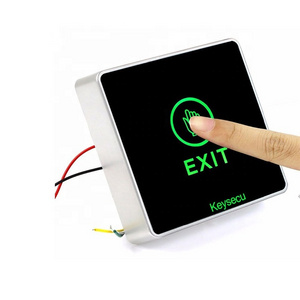 Keysecu Access Control 12V 24V Touch Screen Sensor Door Exit Release Button Switch With Led