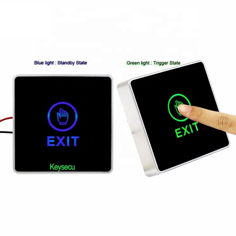 Door Access Control 12V 24V Touch Screen Sensor Door Lock Release Open Exit Button Switch With NO / NC / COM