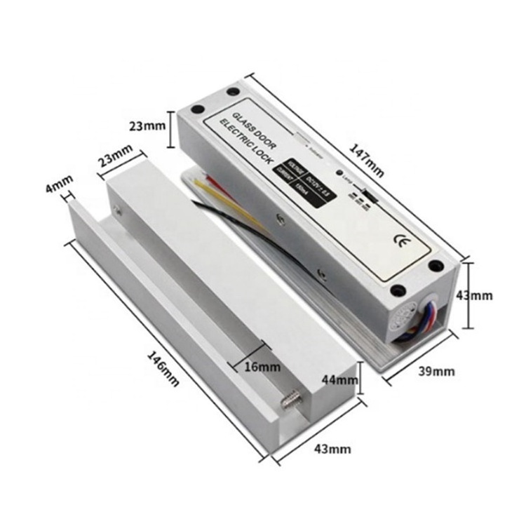 Fail Safe NC 12V Office Frameless Glass Door Smart Access Control Electric Timer Delay Magnetic Drop Bolt Door Lock