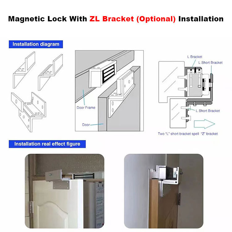 12V Smart Security Door Access Control System Fail Safe Indoor LED Sensor EM Electromagnetic 280kg Electric Magnetic Lock