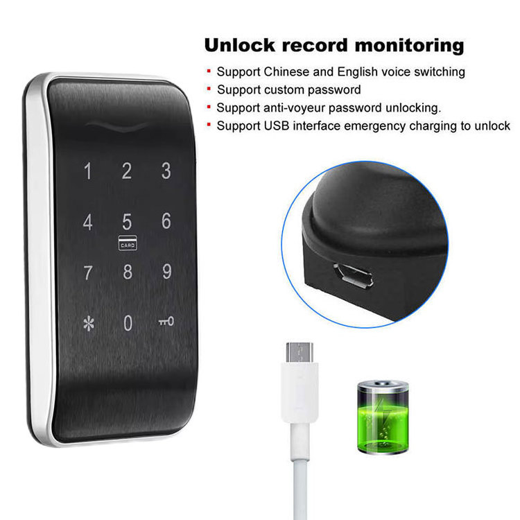 Electronic Keyless Smart Security Digital Keypad Password RFID Card Combination Cabinet Door Locker Lock