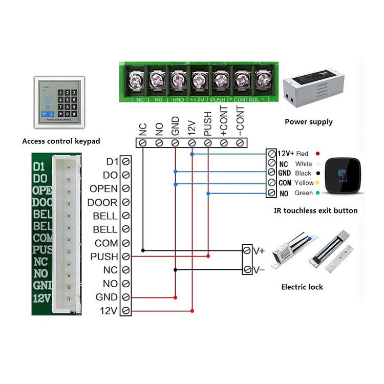 Smart Security Office Access Control System Heavy Duty Fail Safe 12V Electric Solenoid Drop Bolt Timer Delay Door Lock