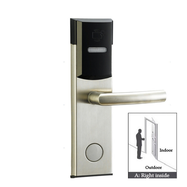 Keysecu Security Easy Operational Stainless Steel Hotel Access Control Electric Proximity RFID Smart Card Door Lock