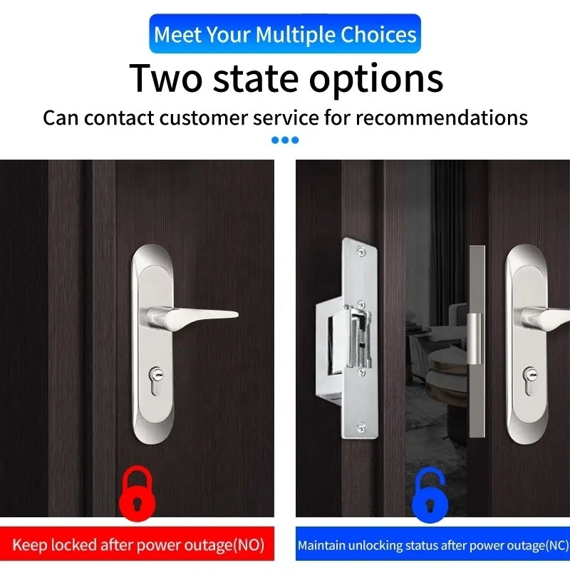 Security Access Control Door Lock System NO/NC Dc 12v Wide Type Electric Strike Lock