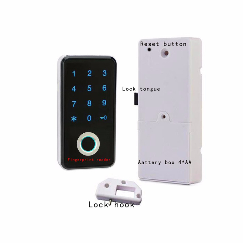 Smart Security Biometric Fingerprint Keypad Cabinet Locker Drawer Door Lock For Gym Club Spa Locker