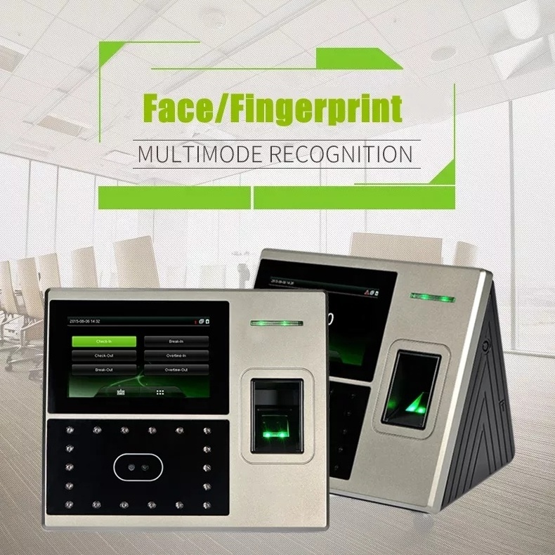 Staff Employee Face Fingerprint Access Control & Time Attendance Biometric Time Recorder Clock System Machine ZKT Uface800