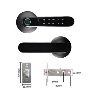 Smart Secure Finger Print Interior Door Handle Lock Set