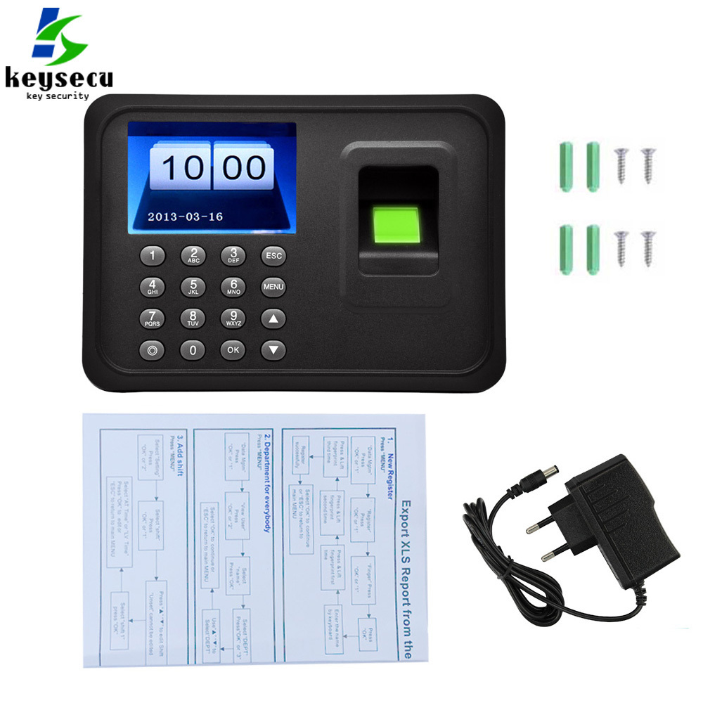 Keysecu Biometric Attendance System USB Fingerprint Reader Time Clock Employee Control Machine Electronic Device