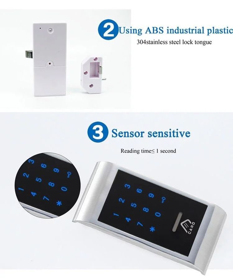 Office Sauna Gym Smart Security Digital Keyless Electronic Battery Proximity RFID Card Password Cabinet Lock