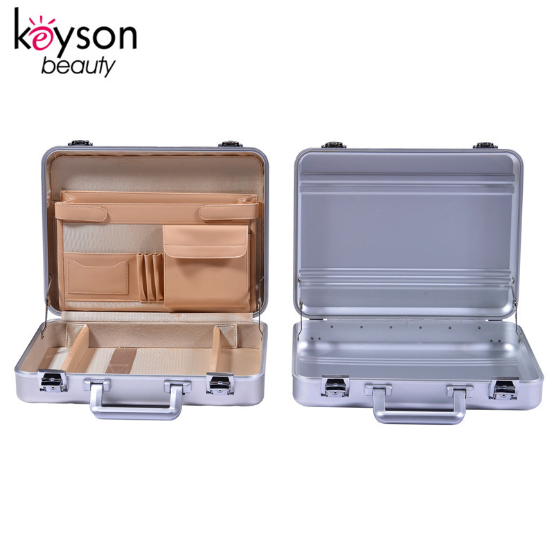 Keyson Fireproof Modled Mens Portfolio Briefcase Metal Attache Case with Lock