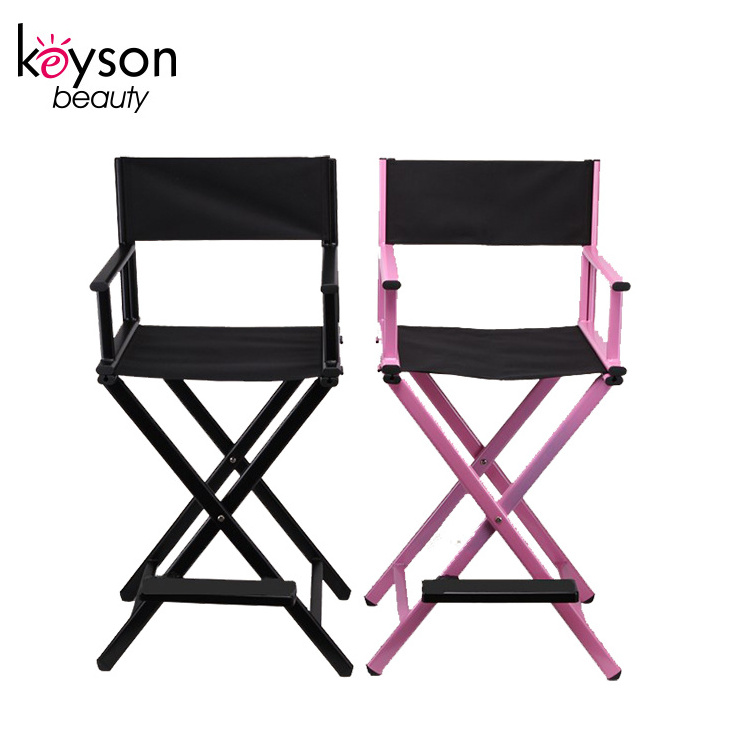 Keyson Hot Sell OEM Custom Chair For Makeup Artist Portable Aluminum Chair Foldable Makeup Chair