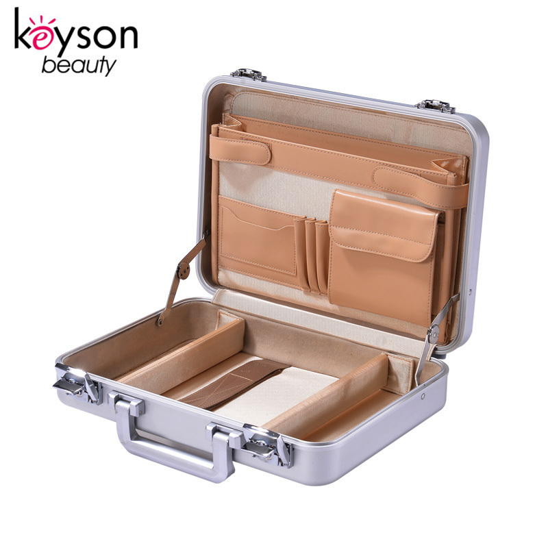 Keyson Fireproof Modled Mens Portfolio Briefcase Metal Attache Case with Lock