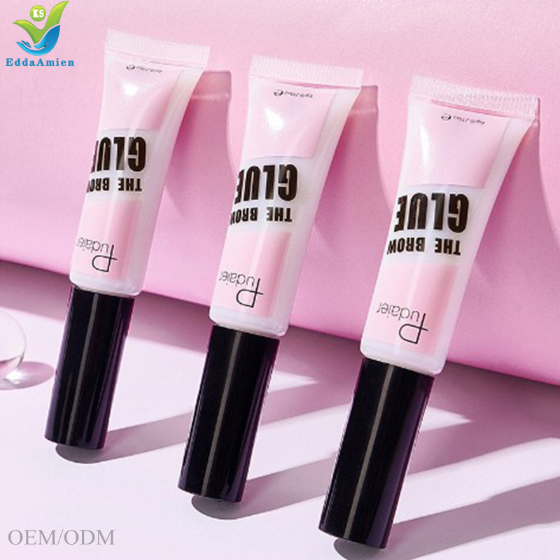 Instantly dry natural vegan brow glue create 3D natural wild eyebrows refreshing texture and no sticky brow glue gel