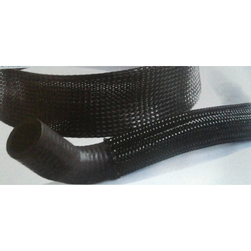 PET Expandable cable Braided Cable Sleeves / Telescopic braided sleeve / Braided Wire Loom Sleeves ID6.0 BLACK