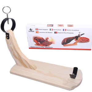 Custom Wooden Spanish And Italian Prosciutto Ham Stand Pine Wood Ham Holder