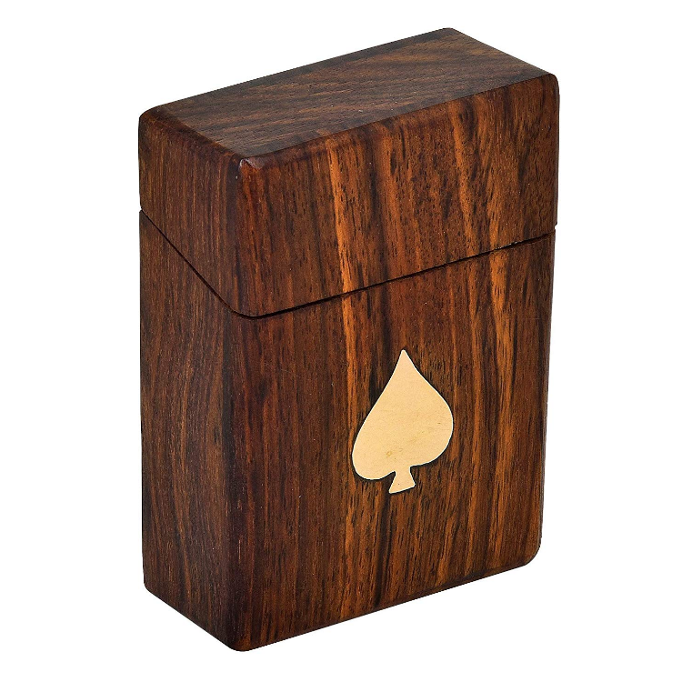 Wooden Playing Cards Container Poker Box