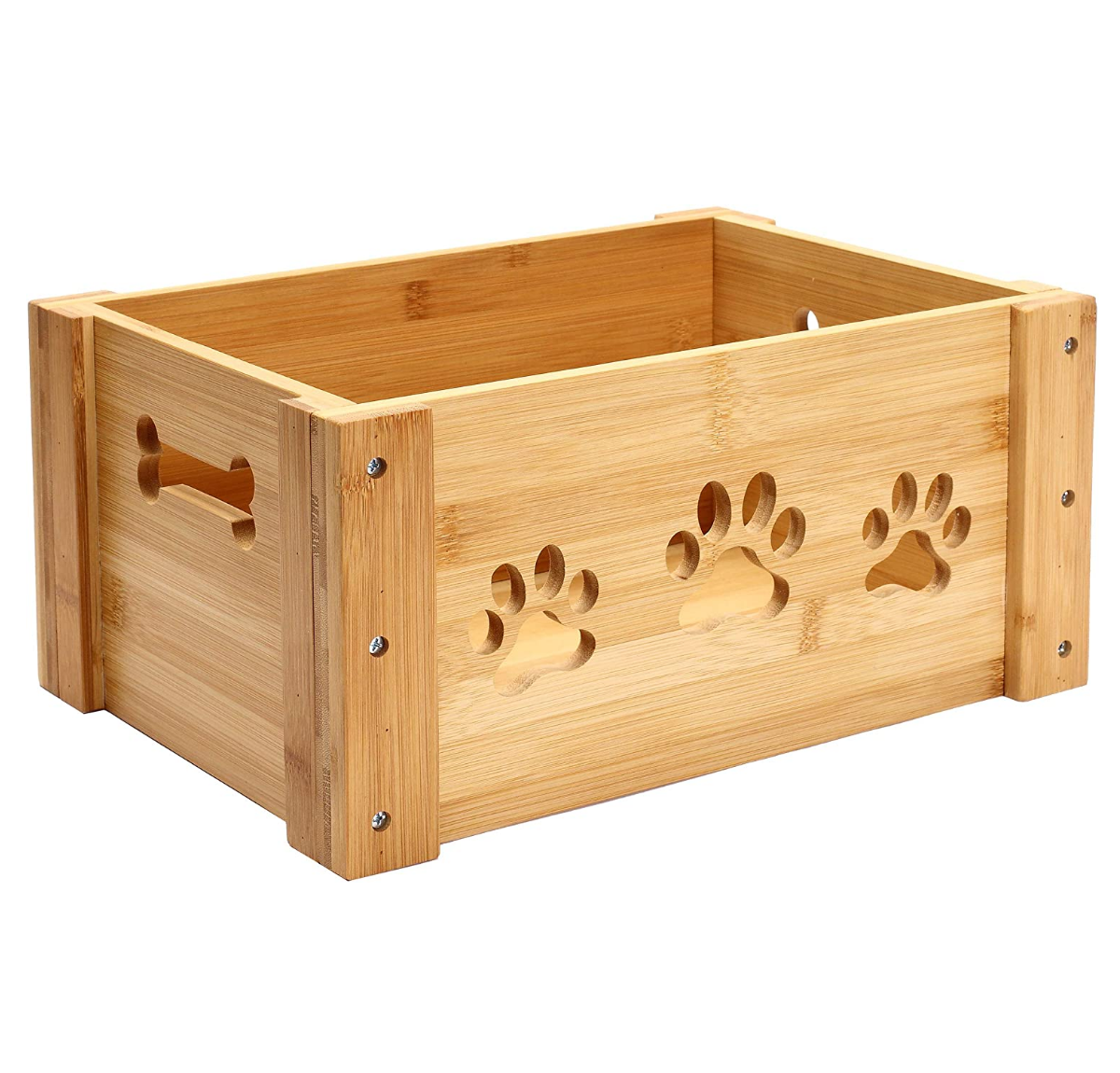 Wooden Dog Toy Box pet Food Box Wooden Storage crates Suitable for Storing cat and Dog Toys, Dog Clothes, pet Snacks