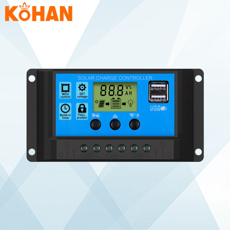 Fangpusun 10A 15A 20A 30A Pwm Solar Charge Controller For 12v 24v Solar Battery Bank System