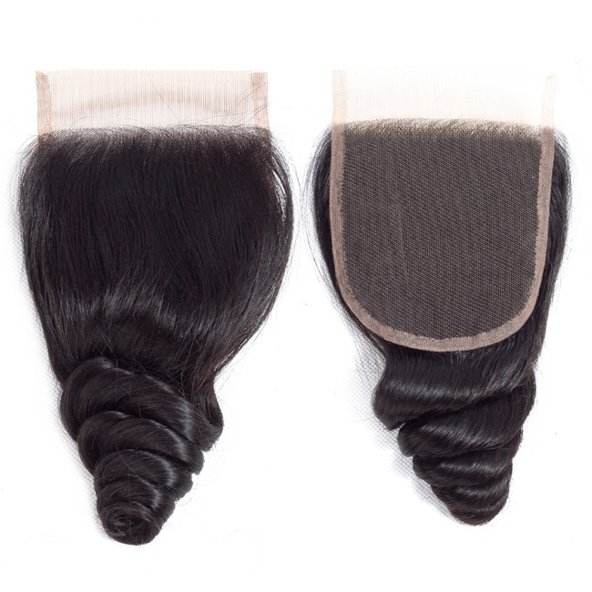 9A Cuticle Aligned Raw Virgin Indian Hair Vendor From India Indian Hair Bundles Loose Wave Closure Human Hair Weave Extensions