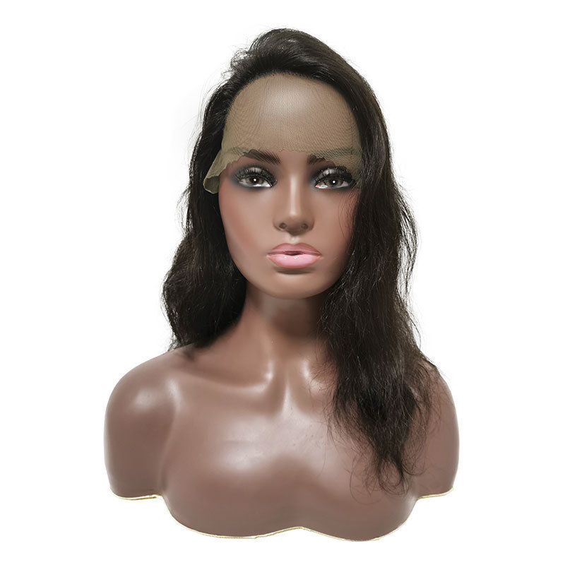 Dark Skin Brown Mannequin Head for Wig Display Training Mannequin Head Realistic Mannequins Female Head with Shoulders Busts