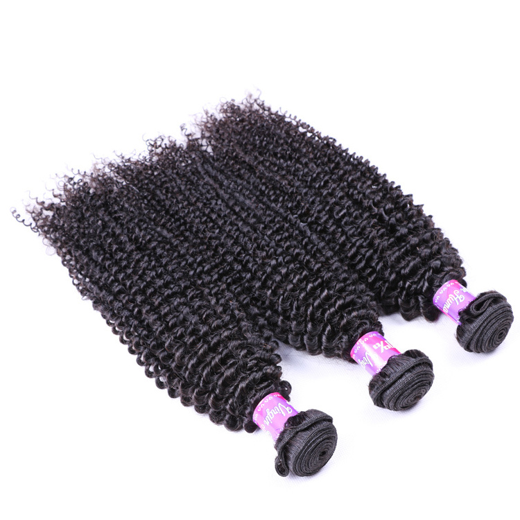 100% Unprocessed Human Hair Weaves Bundle10A Kinky Curly Brazilian Human Hair Bundles Kinky Curly Hair With Closure And Frontal