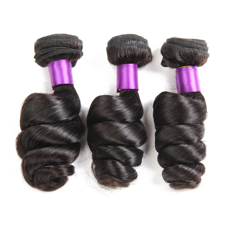 9A Cuticle Aligned Raw Virgin Indian Hair Vendor From India Indian Hair Bundles Loose Wave Closure Human Hair Weave Extensions